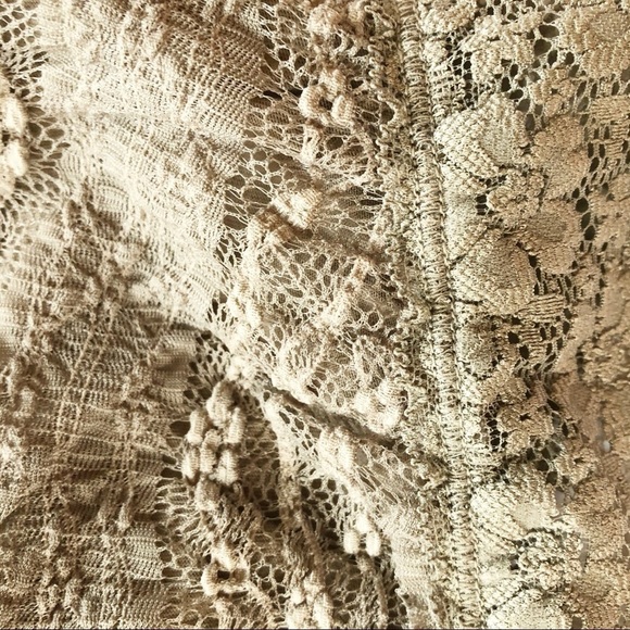 FREE PEOPLE NWT Lace Trim Bandeau Bra Size XS in Taupe - Picture 6 of 13